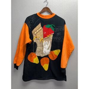 Vintage Shane Lee Halloween Sweatshirt Crewneck USA Made 90s 1990s Medium